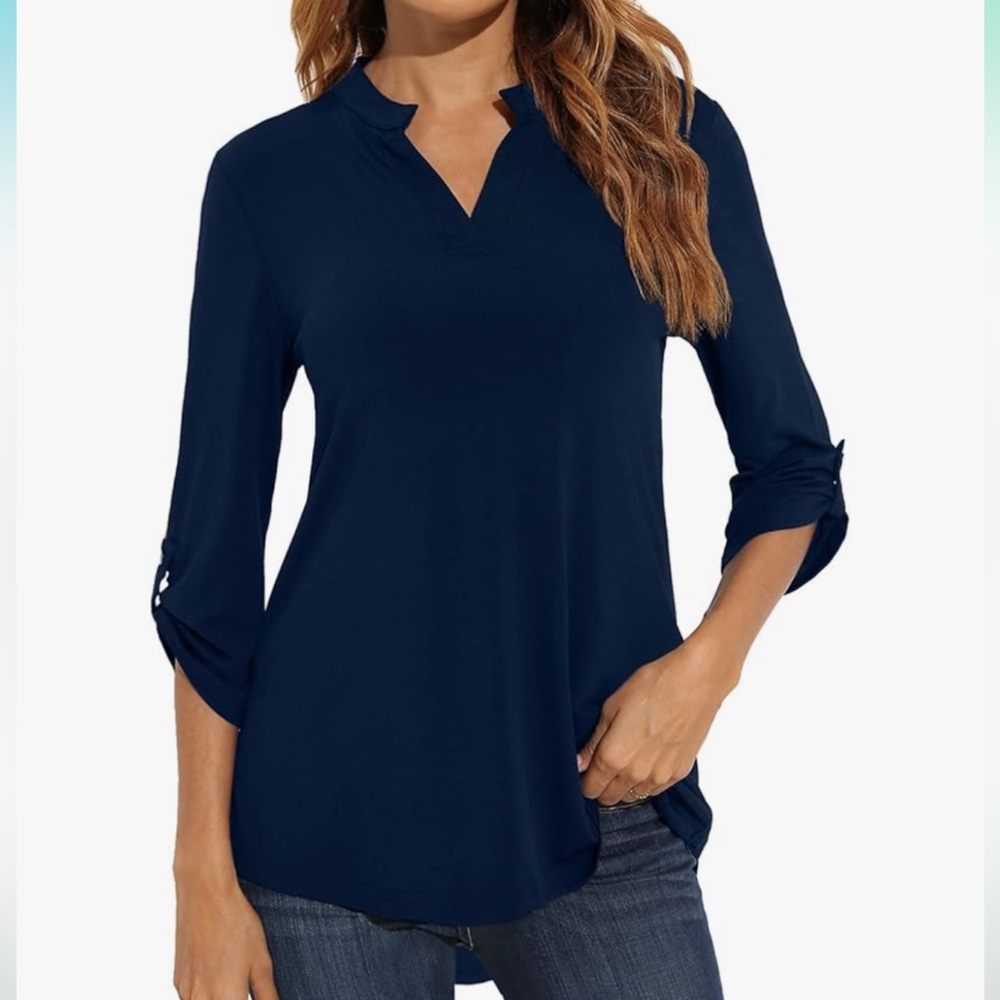 Zattcas split neck tunic